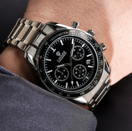New LAULEX Genuine Multifunctional Fashion Business Sports Belt Fully Automatic Calendar Quartz Watch