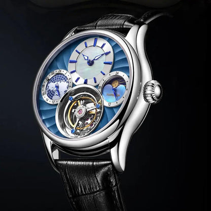 AESOP Real Flying Tourbillon Moon Phase Skeleton GMT 7017 (Mechanical) - RUBASO