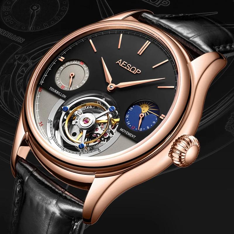 AESOP Tourbillon Limited Edition Skeleton 7023 (Mechanical) - RUBASO