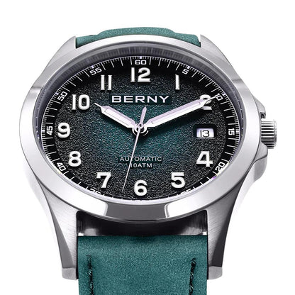 BERNY Automatic Watch Men Seagull ST2130 Luminous Mechanical Wristwatch Sapphire Waterproof 10ATM Top Brand Luxury Watch for Men - RUBASO