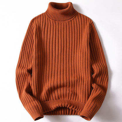 Turtleneck Sweater in Solid & Striped Styles