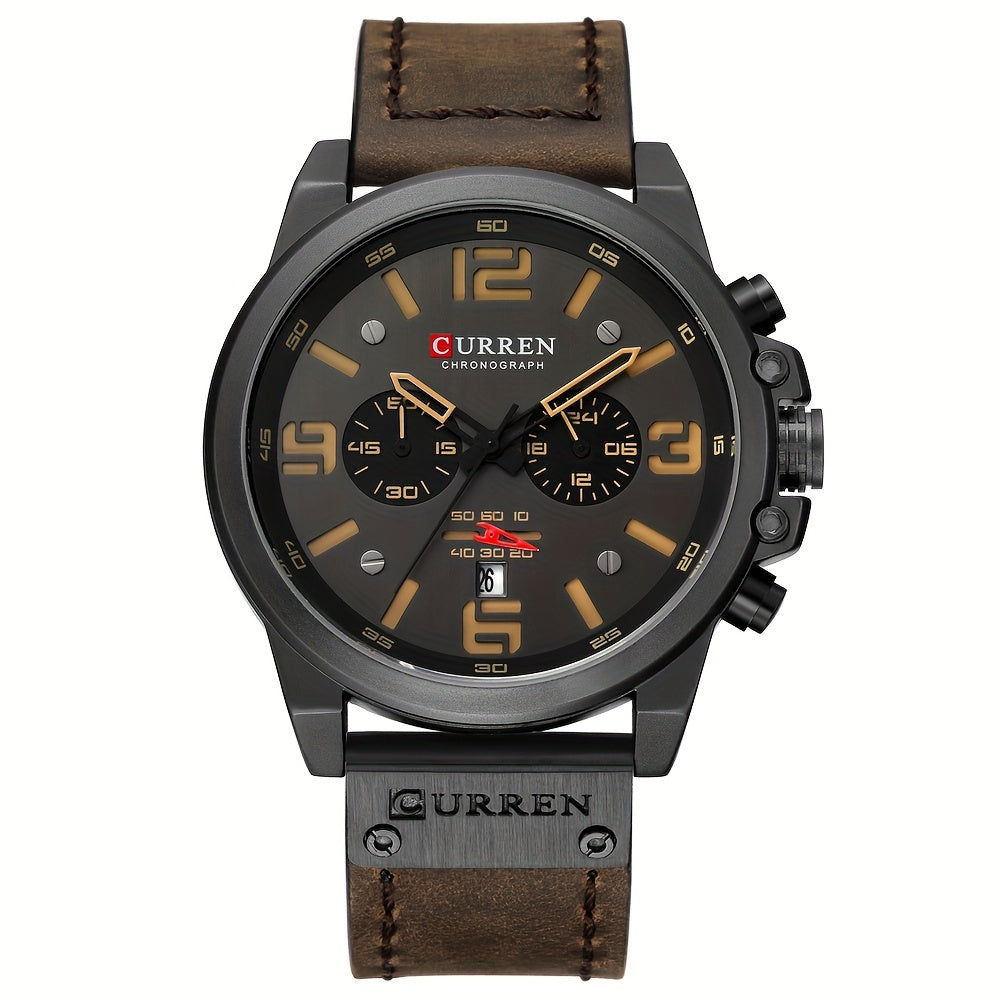 CURREN Men's Sports Watch, Multifunctional Timing Waterproof Wristwatch (Quartz)