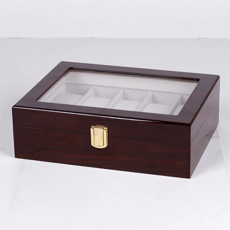 Luxury Handmade Wood Watch Organizer 6/10/12 Slots - RUBASO
