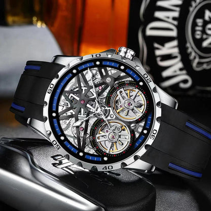 Mark Fairwhale Men's Watch Fully Automatic Mechanical Wristwatch Hollowed Out Waterproof Watches Broken Tourbillon Watching 6210 - RUBASO