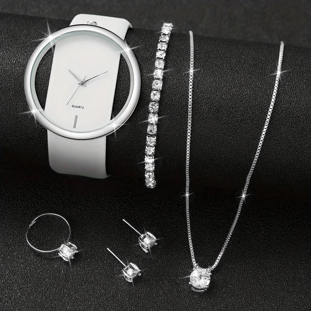Quartz Hollow Watch & Jewelry Set Gift - RUBASO