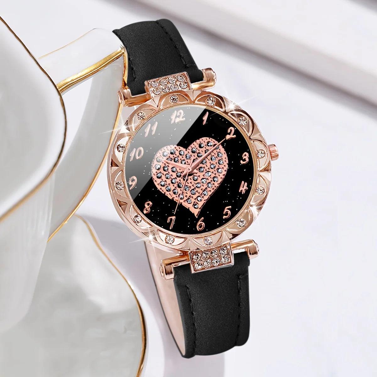 RUNERR Heart Love Watch & Jewelry Set Gift - RUBASO